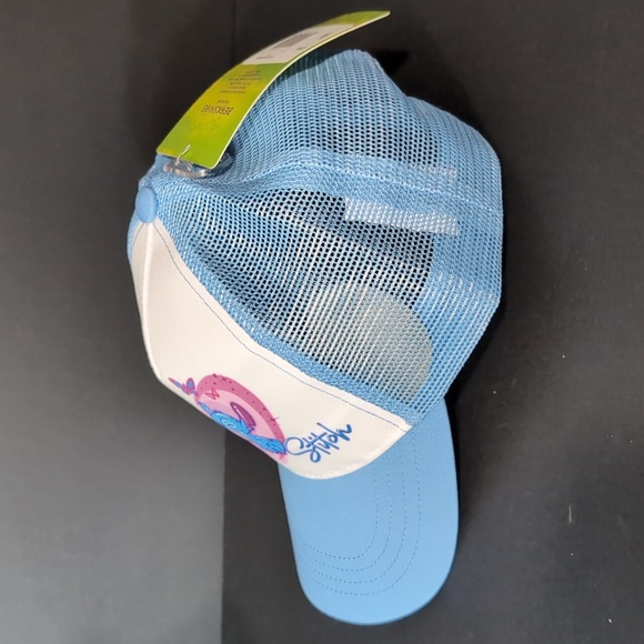 NWT, Berkshire Fashions,Disney Angel & Stitch Blue/White Girls Trucker Hat. - Picture 2 of 8